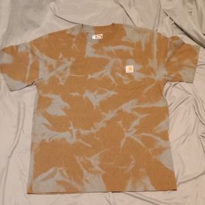 Carhartt Brown and Gray Tie-Dye Men's Shirt
